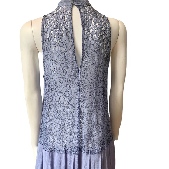 FREE PEOPLE BABY BLUE TELL TALE HEART LACE DRESS - Picture 4 of 10